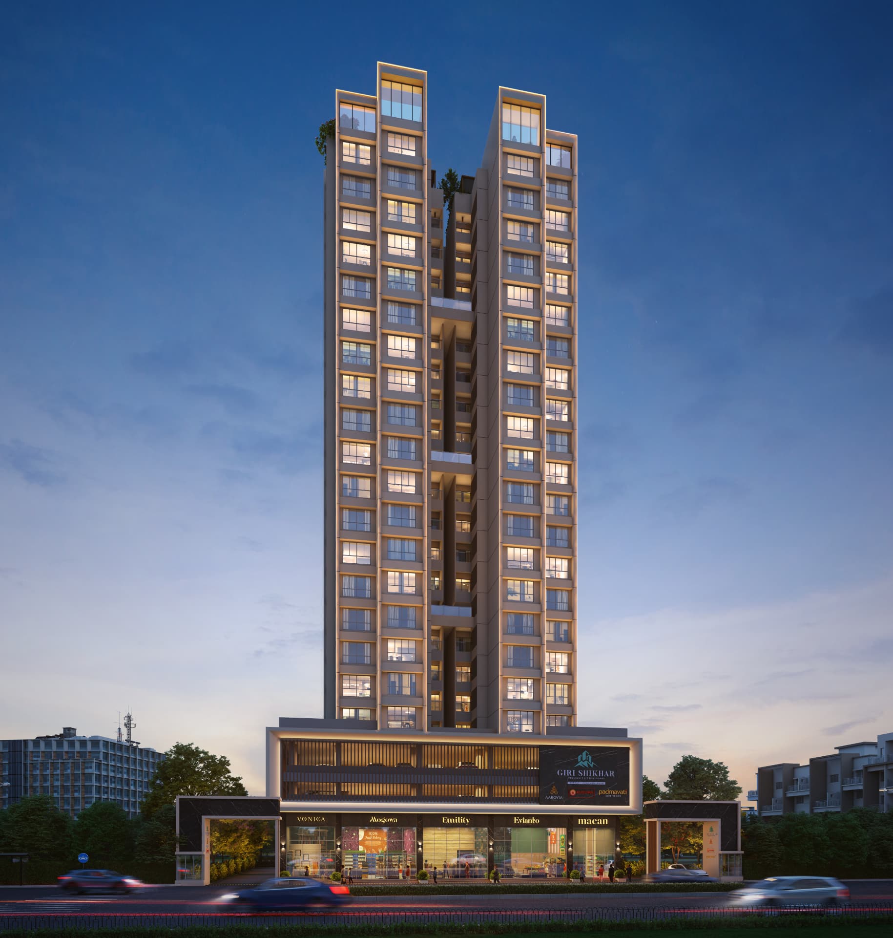 Artistic impression of the Giri Shikhar entrance lobby